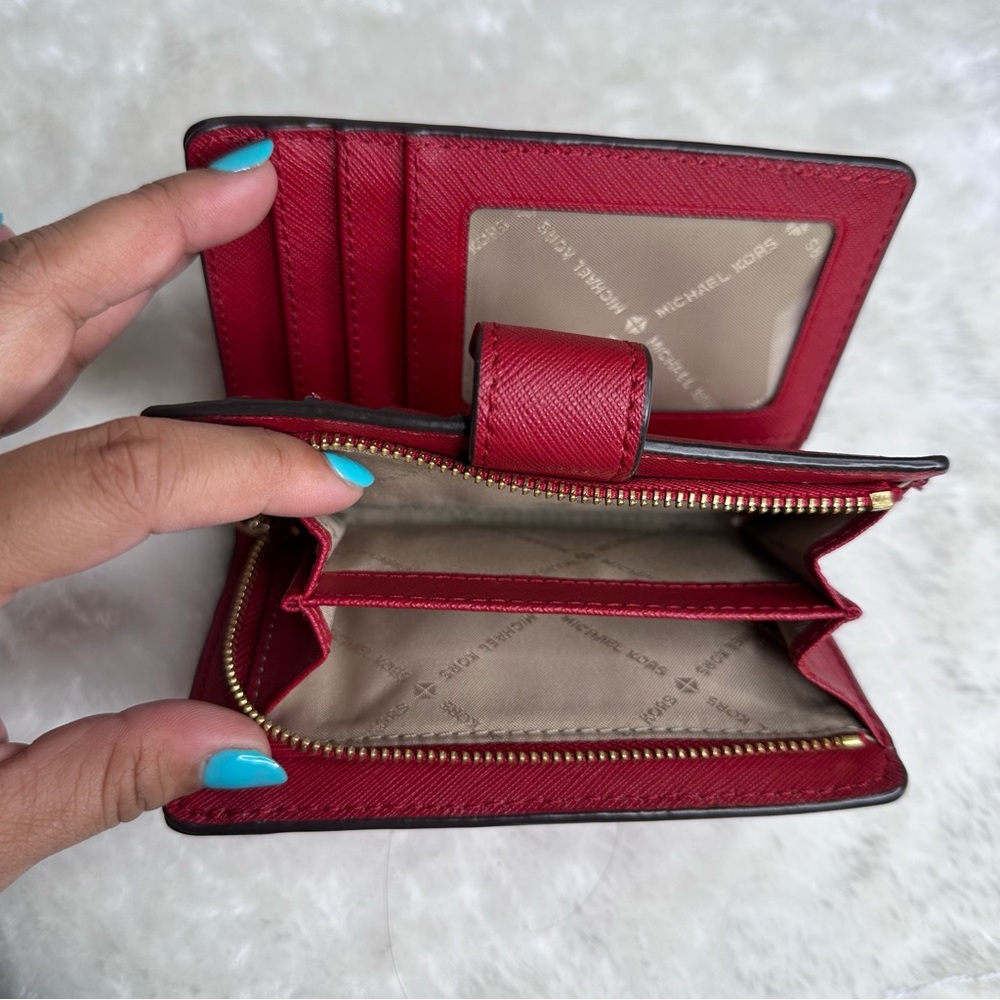 Michael Kors Red Bifold Wallet - Picture 14 of 14